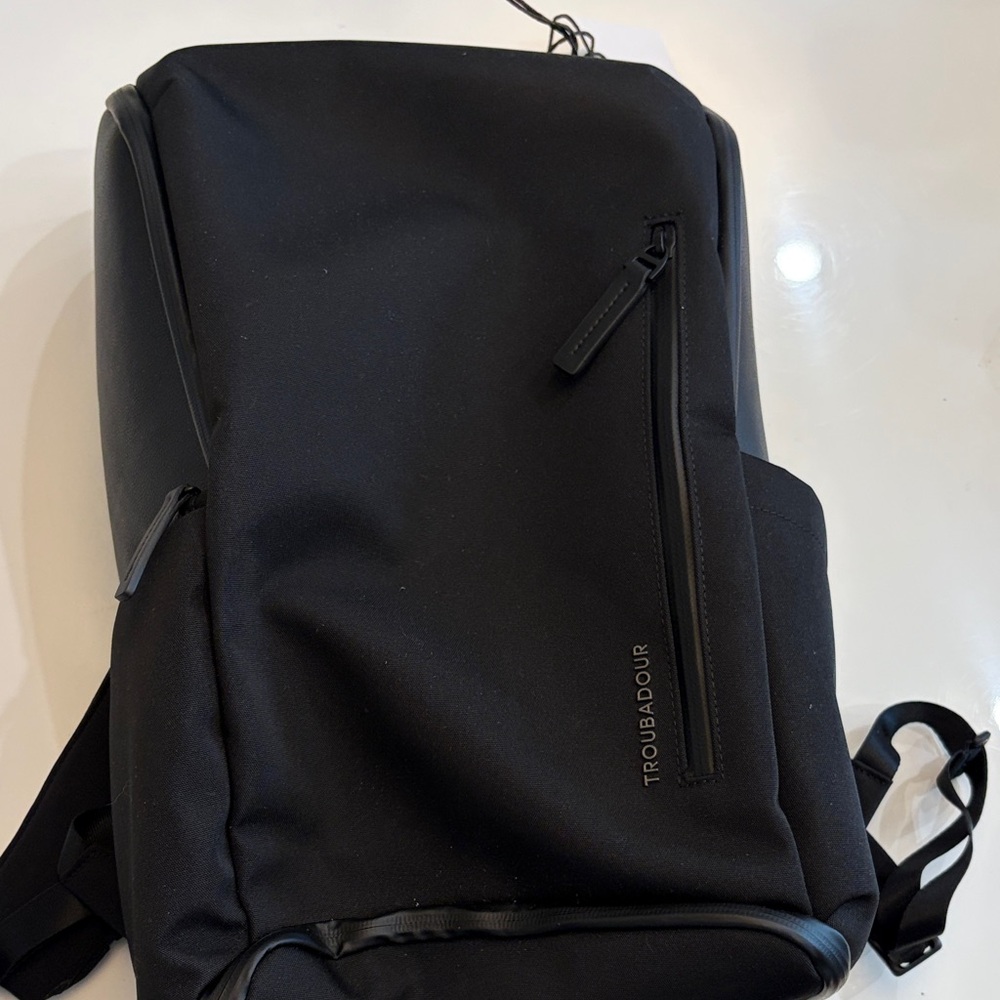 Troubadour Black Tech Backpack - Minimalist Carry - Picture 2 of 5